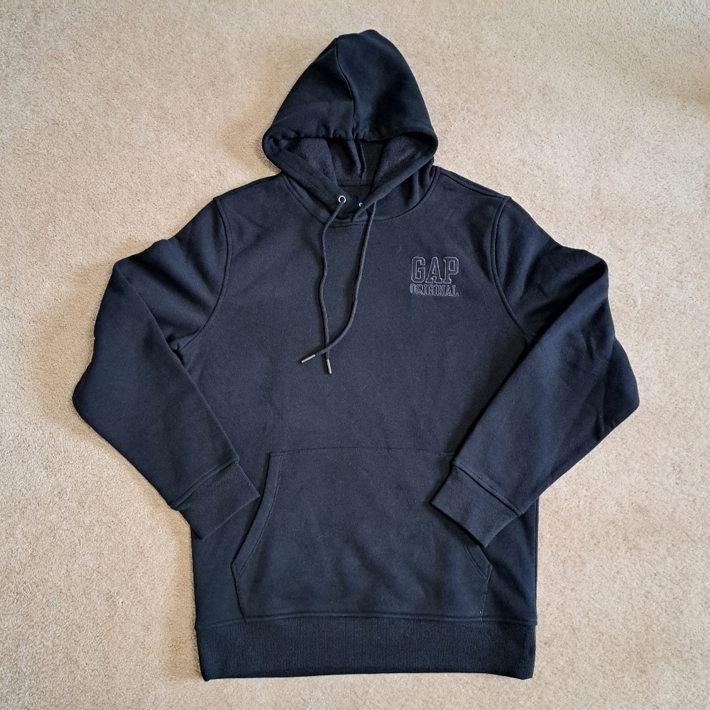 Men's Gap Hoodie Black Gap Original Casual Sweatshirt Size XS Unisex Hooded